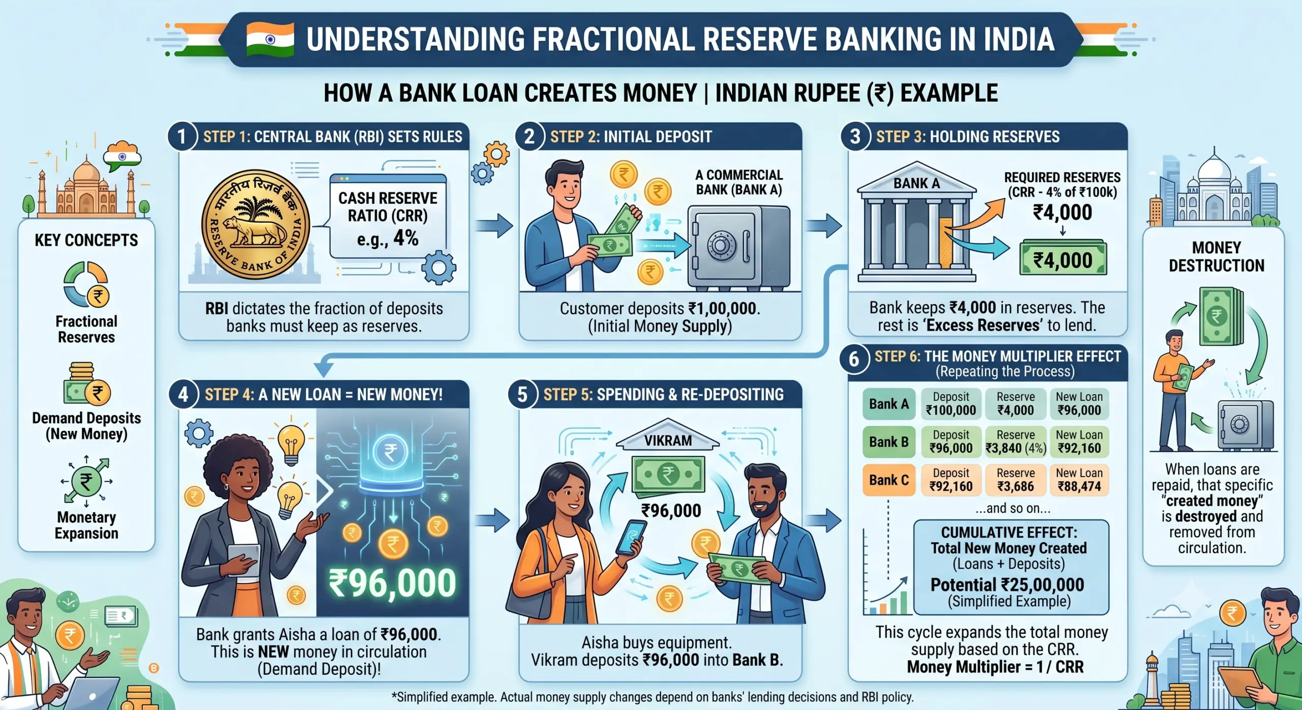 How a Bank Loan Creates Money