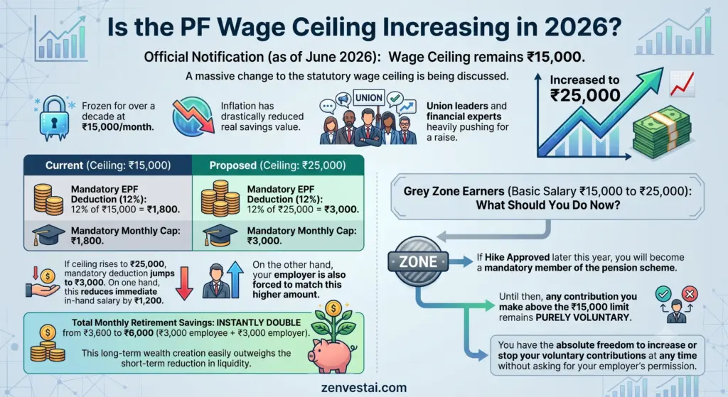 PF wage ceiling increasing in 2026