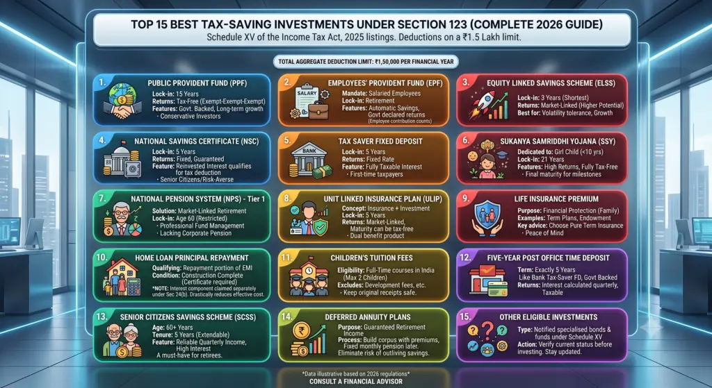 Top 15 Best Tax-Saving Investments Under Section 123