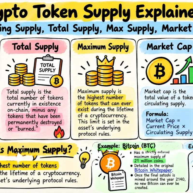 Crypto Token Supply Explained: Circulating Supply, Total Supply, Max Supply, Market Cap & FDV