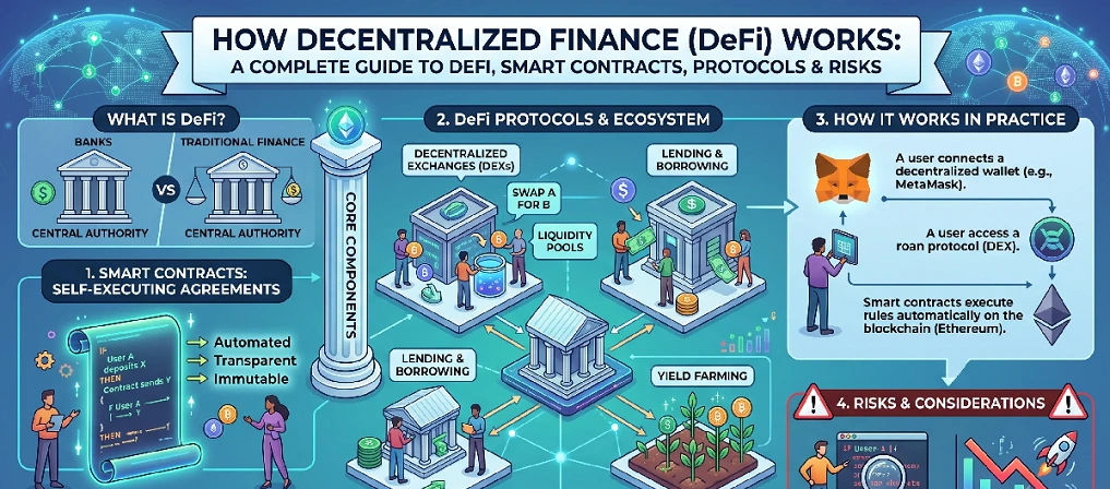 How Does DeFi Work? Complete Guide to Decentralized Finance