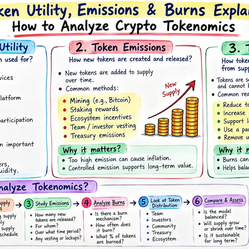 Token Utility, Emissions & Burns Explained: How to Analyze Crypto Tokenomics