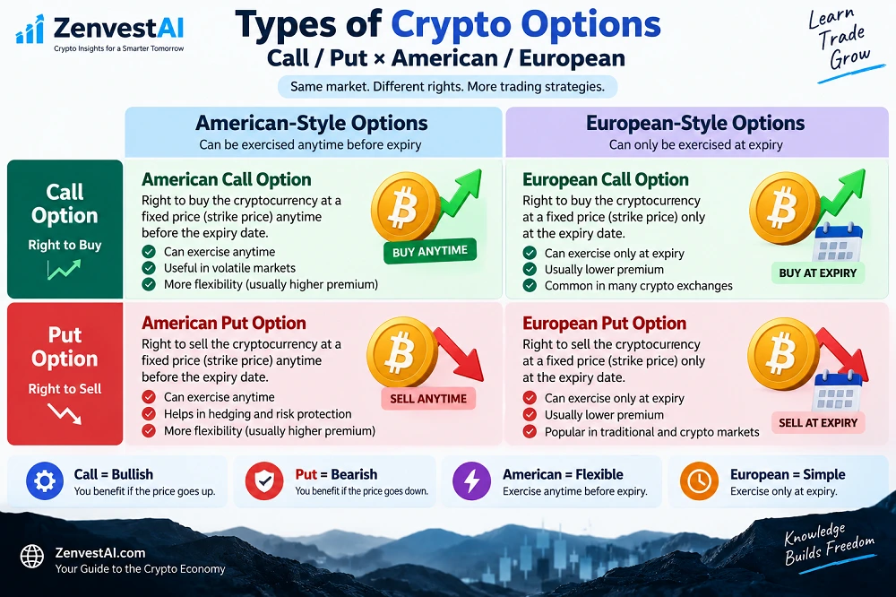 Types of crypto options
