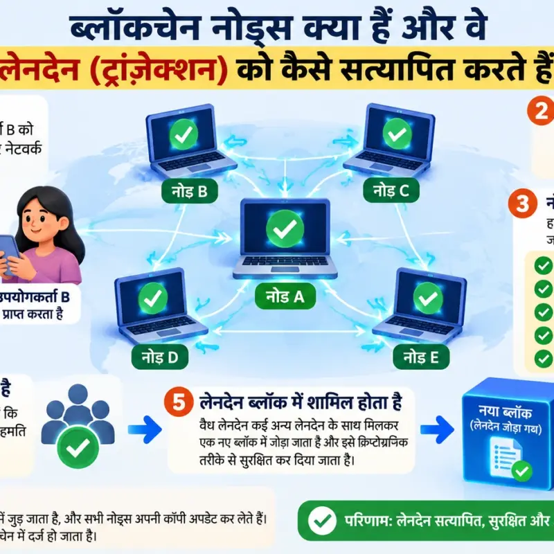 ब्लॉकचेन नोड्स क्या हैं और वे लेनदेन को कैसे सत्यापित करते हैं?