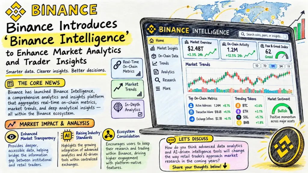 Binance Intelligence Analytics Infographic