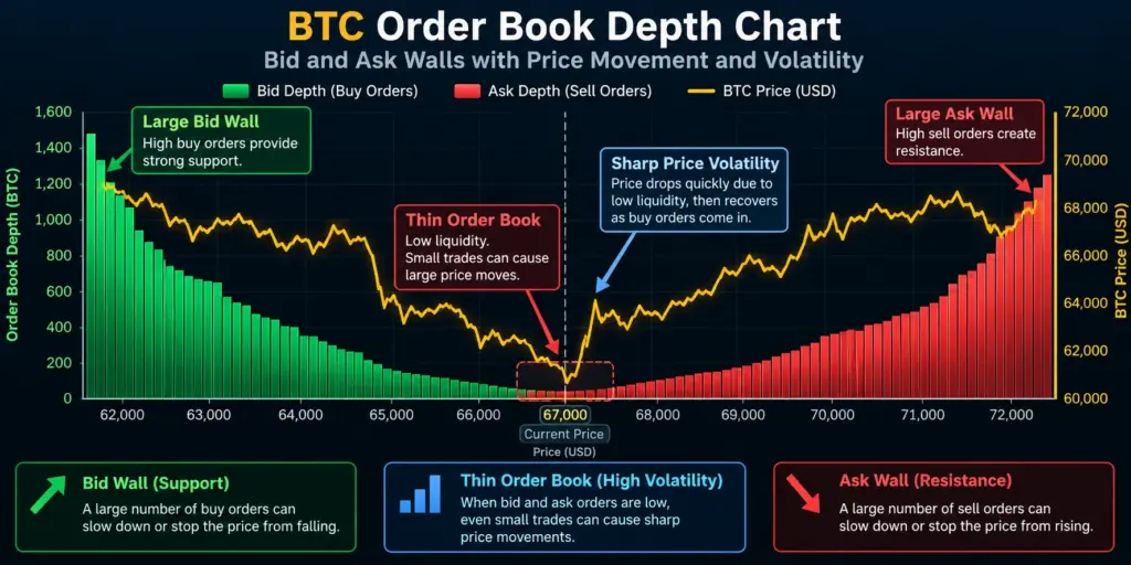 Bitcoin Order Book Depth Chart